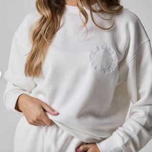 Six Stories Embroidered  Bride Crew Neck Sweatshirt